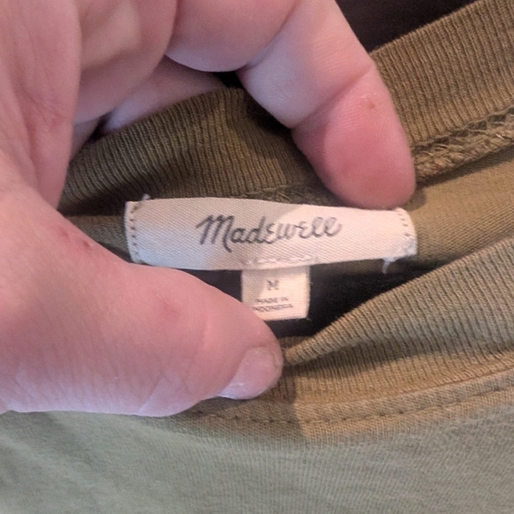 Madewell Classic Tee Olive Green T-shirt Dress Sz M - Picture 7 of 7